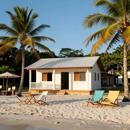 Casa de praia: Um refúgio relaxante em meio à natureza